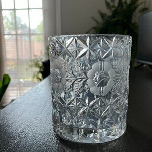 Vintage 1980’s Imperlux Large Cylinder 24% Lead Crystal Vase / Bowl - Germany